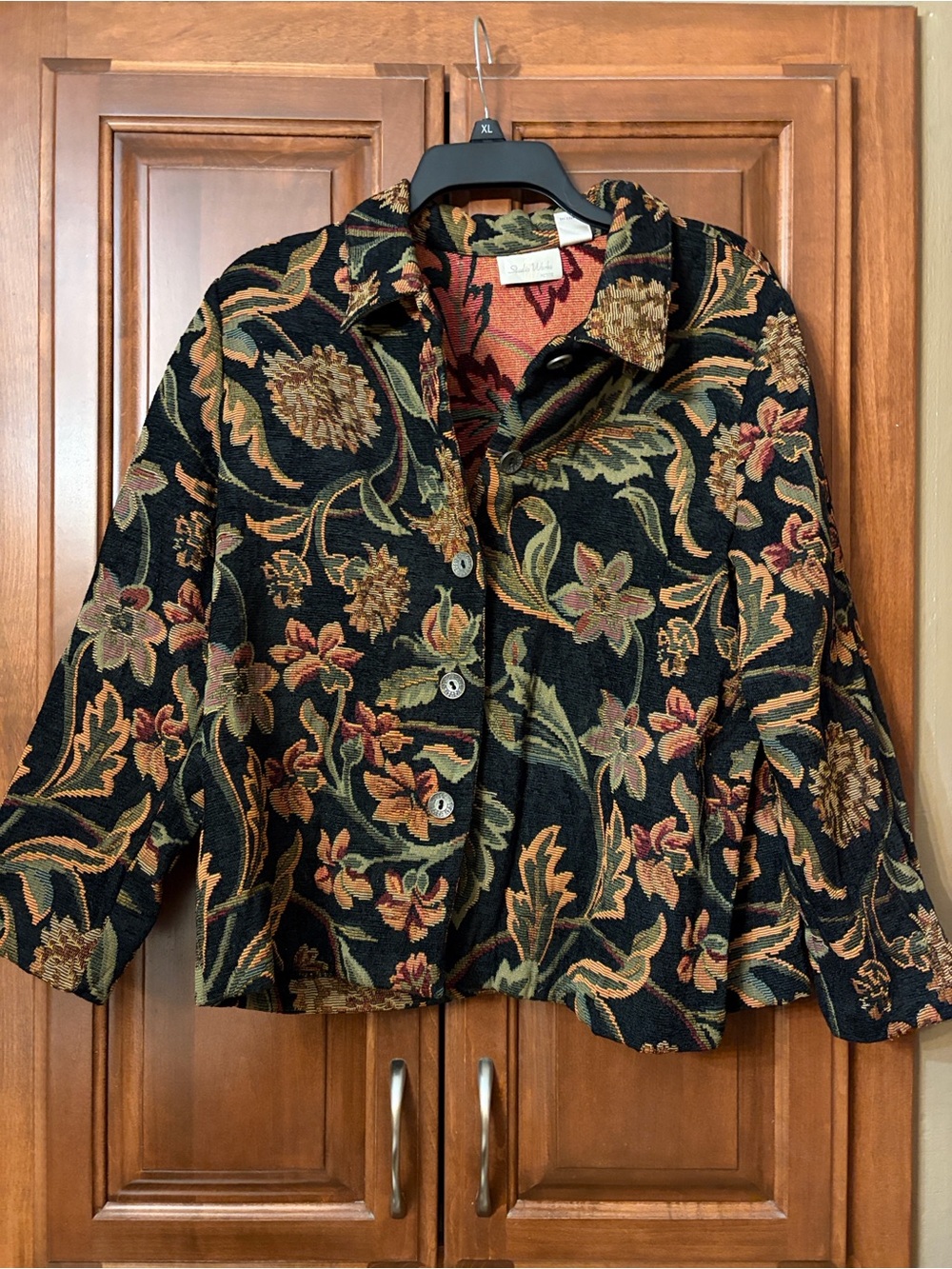 Vintage Studio Works Floral Tapestry Jacket/Blazer size petite large